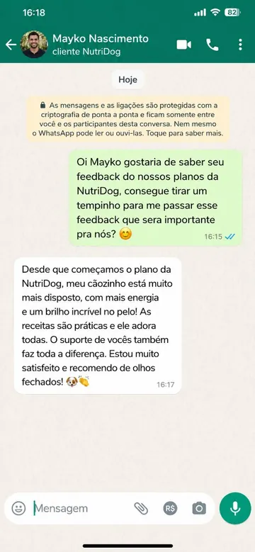 Depoimento de Mayko Nascimento no WhatsApp